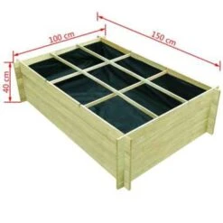 VidaXL Plantenbak Verhoogd 150x100x40 Cm Geïmpregneerd Hout -Woonaccessoires Verkoop 0fe1154a7eec43948155429a1b697853