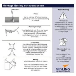 Nesling Coolfit 3.6x3.6x3.6m Navy Blauw -Woonaccessoires Verkoop 1000006858 0111