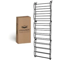 O'DADDY® Hangend Schoenenrek - Opdek En Stompe Deur - 20x51x182 Zwart -Woonaccessoires Verkoop 1000012471 0102