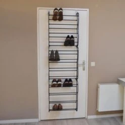 O'DADDY® Hangend Schoenenrek - Opdek En Stompe Deur - 20x51x182 Zwart -Woonaccessoires Verkoop 1000012471 0110