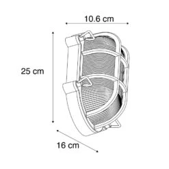 QAZQA Wand- En Plafondlamp Goud/messing Ovaal IP44 - Noutica 8 QAZQA Wand- En Plafondlamp Goud/messing Ovaal IP44 - Noutica -Woonaccessoires Verkoop 1000021915 0102