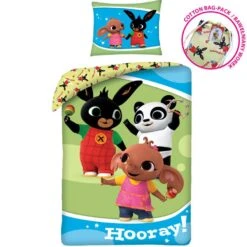Bing Bunny Dekbedovertrek Hooray - Eenpersoons - 140 X 200 Cm - Katoen -Woonaccessoires Verkoop 1000025570 0103