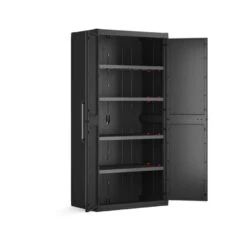 Keter Detroit XL Hoge Kast - 4 Planken - 89x54x182cm - Zwart 9 Keter Detroit XL Hoge Kast - 4 Planken - 89x54x182cm - Zwart -Woonaccessoires Verkoop 1000031553 0103