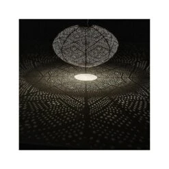 Lumiz Solar Buitenlampion Ikat Oval - Solar Tuinverlichting - 40 Cm - Goud -Woonaccessoires Verkoop 1000033362 0110
