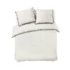 Dindi Home - Dekbedovertrek Fleeky Fringes - 240x220 Cm - Wit -Woonaccessoires Verkoop 1000034586