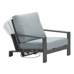 Garden Impressions Coba Verstelbare Lounge Tuinstoel - Mint Grey -Woonaccessoires Verkoop 1000035582 0104