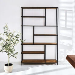 Industriële Boekenkast Sparrow Mangohout 120x188 35x120x188 Cm Mangohout -Woonaccessoires Verkoop 1000042303 0102