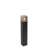 QAZQA Staande Buitenlamp Zwart 50 Cm IP44 Met Smoke Glass - Denmark -Woonaccessoires Verkoop 1000046347