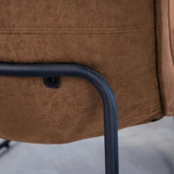 Industriële Fauteuil Cognac Lowen Eco Leer - Leder - Bruin -Woonaccessoires Verkoop 1000049297 0103