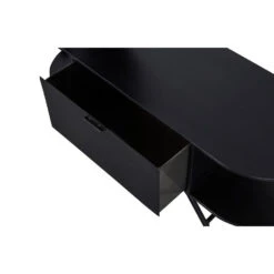 WOOOD Rink Kapstok Met Spiegel - Metaal - Zwart - 188x99x34 -Woonaccessoires Verkoop 1000052508 0102