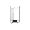 WOOOD Rink Kapstok Met Spiegel - Metaal - Zwart - 188x99x34 -Woonaccessoires Verkoop 1000052508