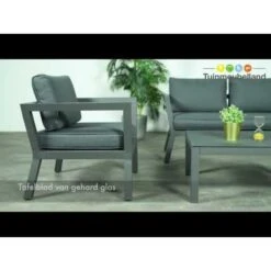 Garden Impressions San Luis Loungeset 4-delig - Donker Grijs -Woonaccessoires Verkoop 1000054042 0103