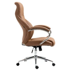 Clp Bureaustoel Wigan Leder Licht Bruin -Woonaccessoires Verkoop 1000059670 0102