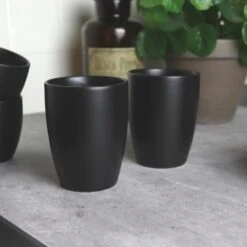 OTIX Koffiekopjes Set Van 6 Zwart Mat 340ml -Woonaccessoires Verkoop 1000068763 0110