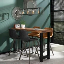 Barstoel Jill Kuip - Lederlook - Bruin -Woonaccessoires Verkoop 1000076859 0103