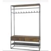Garderobe Kapstok Brent 35x120x180cm - Hout - Grijs -Woonaccessoires Verkoop 1000080538