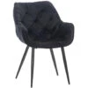 CLP Eetkamerstoel Tanna Fluweel Zwart -Woonaccessoires Verkoop 1000080759