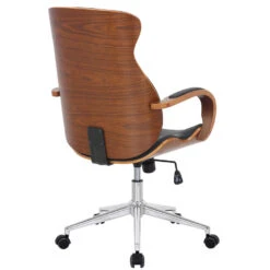 Clp Bureaustoel Melilla Kunstleder Walnoot Zwart -Woonaccessoires Verkoop 1000085263 0103