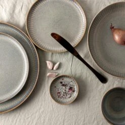 Dutch Rose Sapphire Bord 28 Grijs -Woonaccessoires Verkoop 1000087946 0104