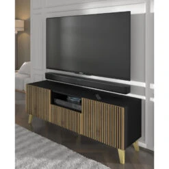 TV Meubel Ravenna P Painted MDF 56x150x42 Zwart -Woonaccessoires Verkoop 1000088535 0103