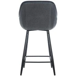 CLP Set Van 2 Barkrukken Gibson Stof Grijs -Woonaccessoires Verkoop 1000092161 0102