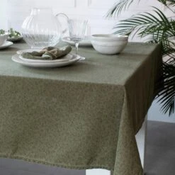 Laura Ashley Tafelkleed Sage Groen Wild Clematis 140x240cm -Woonaccessoires Verkoop 1000093099 0103