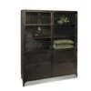 Cavetown Vitrinekast Industrieel Garcia Zwart - 45x140x185 Cm