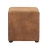 Hocker Nando - Cognac - 45x45x45 Cm -Woonaccessoires Verkoop 10209451