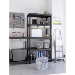 Keter Plus Shelf 90/5 - 5 Planken - 90x40x182cm - Zwart -Woonaccessoires Verkoop 1173102716 0102