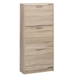 Schoenenkast Mainz - Eikenkleur - 123,5x58x25 Cm -Woonaccessoires Verkoop 11901476 0300