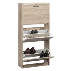 Schoenenkast Mainz - Eikenkleur - 123,5x58x25 Cm -Woonaccessoires Verkoop 11901476 0330