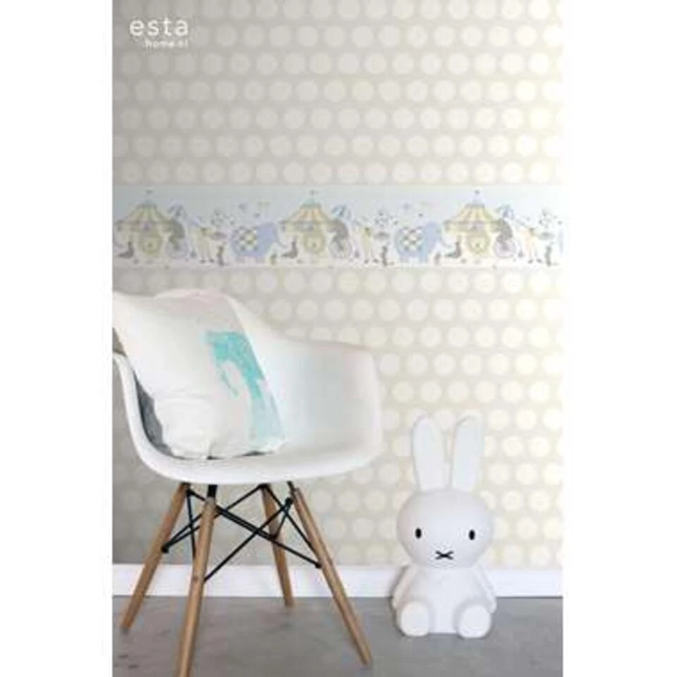 ESTAhome Behangrand - Circus - Lichtblauw, Beige - 26,5 Cm X 5 M 5 ESTAhome Behangrand - Circus - Lichtblauw, Beige - 26,5 Cm X 5 M - Afbeelding 3