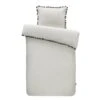 Dindi Home Dekbedovertrek Fleeky Fringes Effen - Wit - 140x200/220 Cm -Woonaccessoires Verkoop 31106100