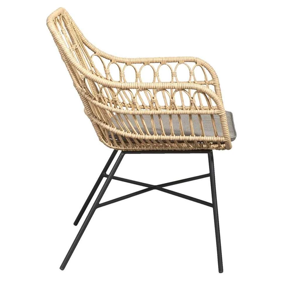 Le Sud Loungestoel Grimaud - Zwart/naturel - 82x70x67 Cm 6 Le Sud Loungestoel Grimaud - Zwart/naturel - 82x70x67 Cm - Afbeelding 4