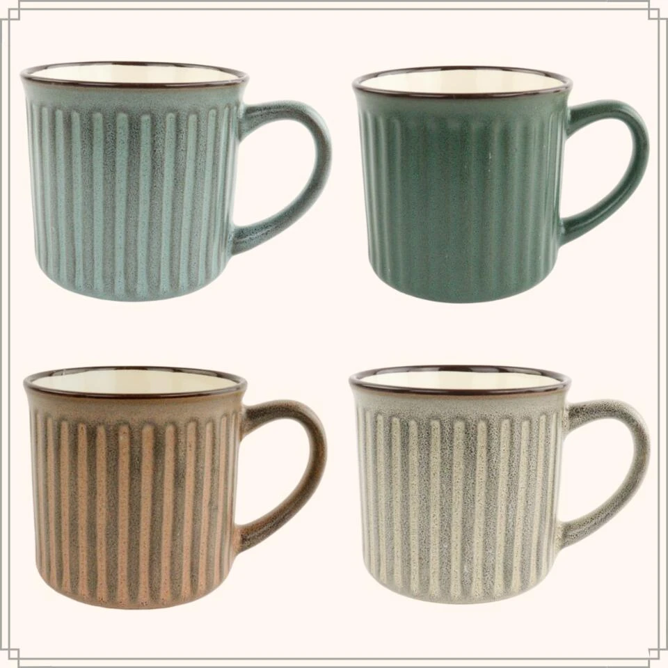OTIX Koffiekopjes Met Oor Set Van 4 Aardewerk 200 Ml MOSS 4 OTIX Koffiekopjes Met Oor Set Van 4 Aardewerk 200 Ml MOSS - Afbeelding 2