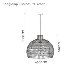 Hanglamp Lisa - Rotan - Naturel 8 Hanglamp Lisa - Rotan - Naturel -Woonaccessoires Verkoop 60105006 9700