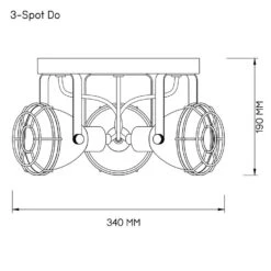 3-spot Do - Zwart -Woonaccessoires Verkoop 60201067 9700