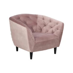 Fauteuil Thyrza - Fluweel - Oudroze -Woonaccessoires Verkoop 81020423 0700
