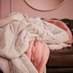 KAAT Amsterdam Plaid Ogibly - Roze - 260x260 Cm -Woonaccessoires Verkoop 81024741 0200