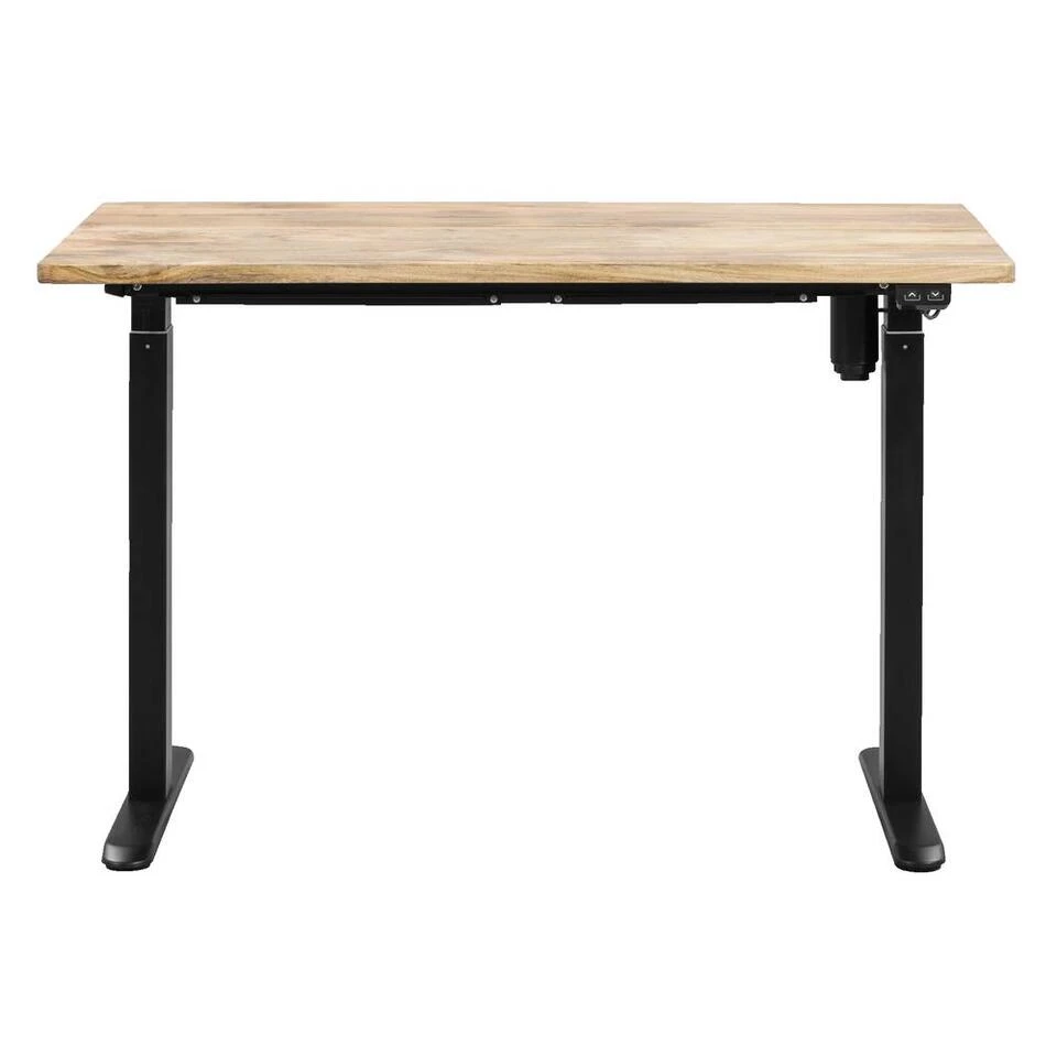Bureau Homeworx Zit/sta Elektrisch Verstelbaar – Mangohout/zwart - 75/118x120x70 Cm 4 Bureau Homeworx Zit/sta Elektrisch Verstelbaar – Mangohout/zwart - 75/118x120x70 Cm - Afbeelding 2