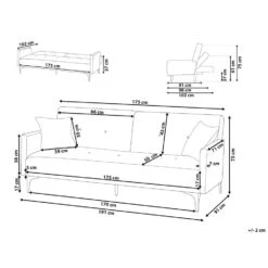 Beliani Driezitsbank - LUCAN Roze Fluweel -Woonaccessoires Verkoop da346fc82e324e649c3b5d4b31576ae9