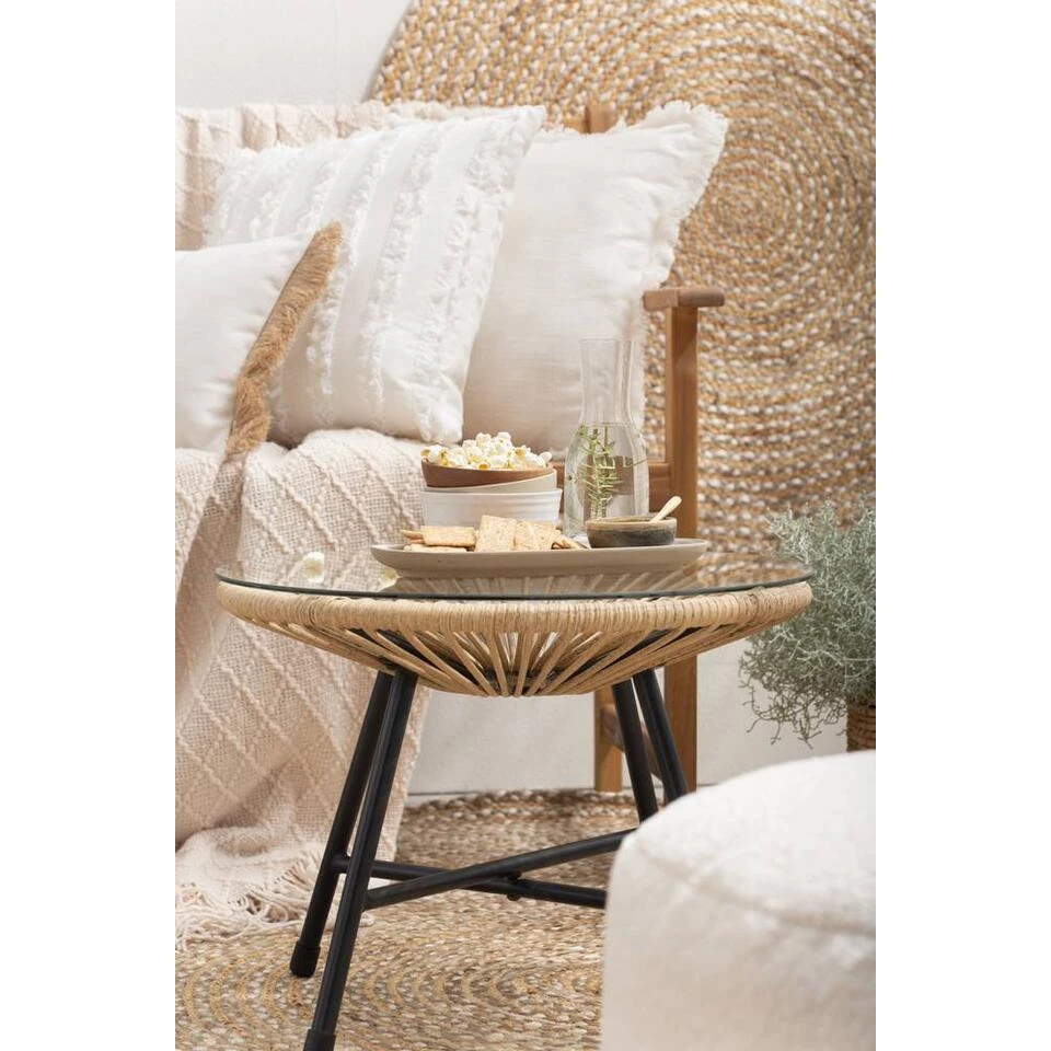 Le Sud Bijzettafel Monte Carlo - Naturel - Ø50x38 Cm 4 Le Sud Bijzettafel Monte Carlo - Naturel - Ø50x38 Cm - Afbeelding 2